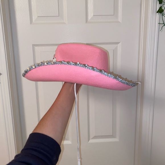 SOLD Pink Party Tiara Cowboy Hat - Picture 4 of 7